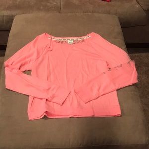 Lace see through PINK sweatshirt